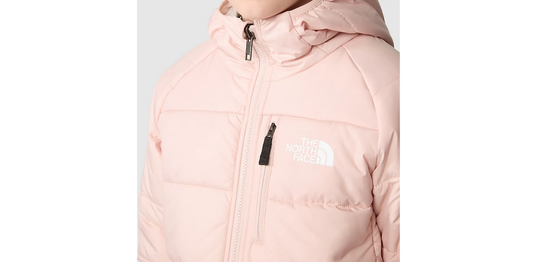 Girls Reversible Perrito Jacket (Pink Moss/Gardenia White)