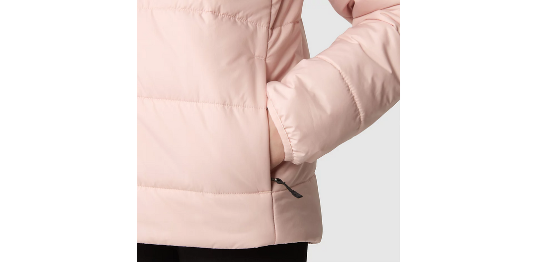 Girls Reversible Perrito Jacket (Pink Moss/Gardenia White)