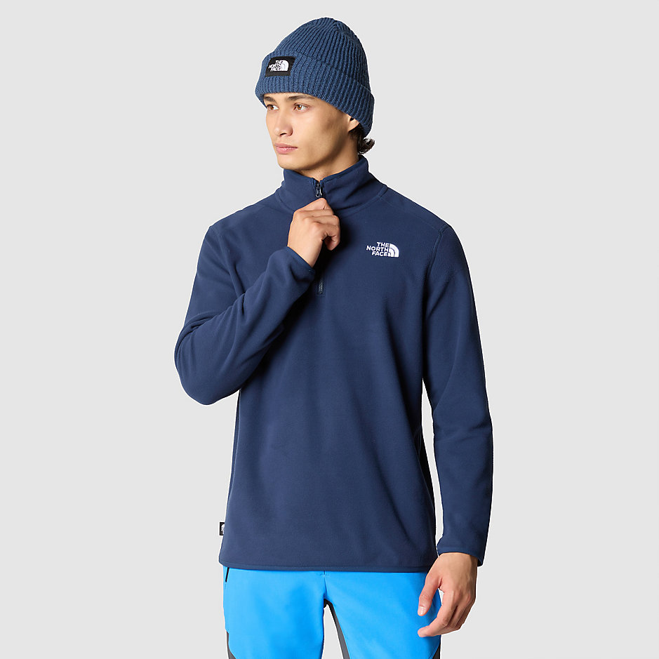 Mens 100 Glacier 1/4 Zip Fleece (Summit Navy)