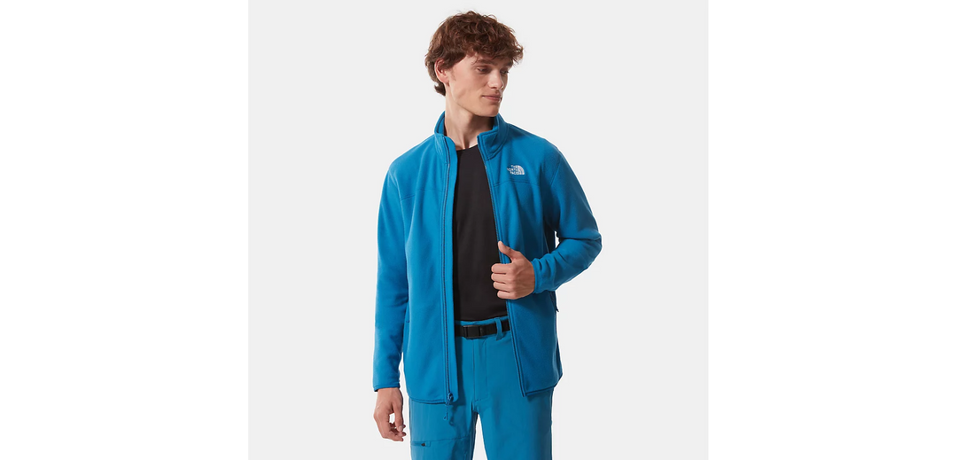 Mens 100 Glacier Full-Zip Fleece (Sonic Blue)