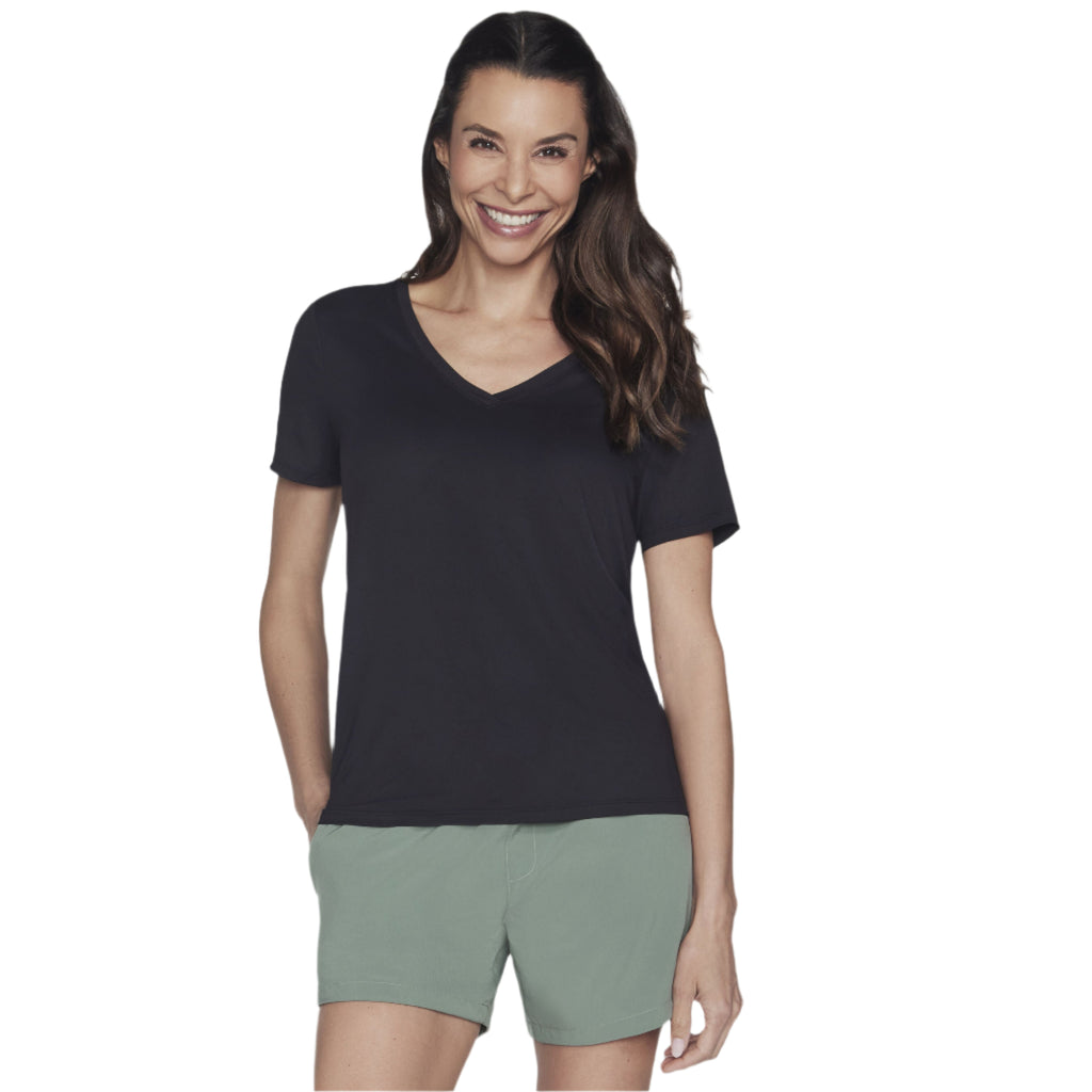 Womens Go Dri Serene V-Neck (Black)