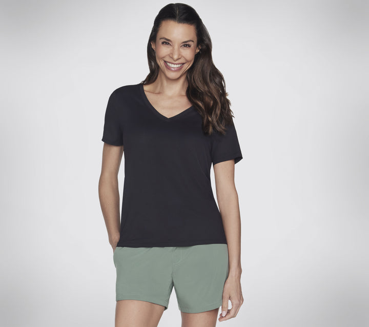 Womens Go Dri Serene V-Neck (Black)