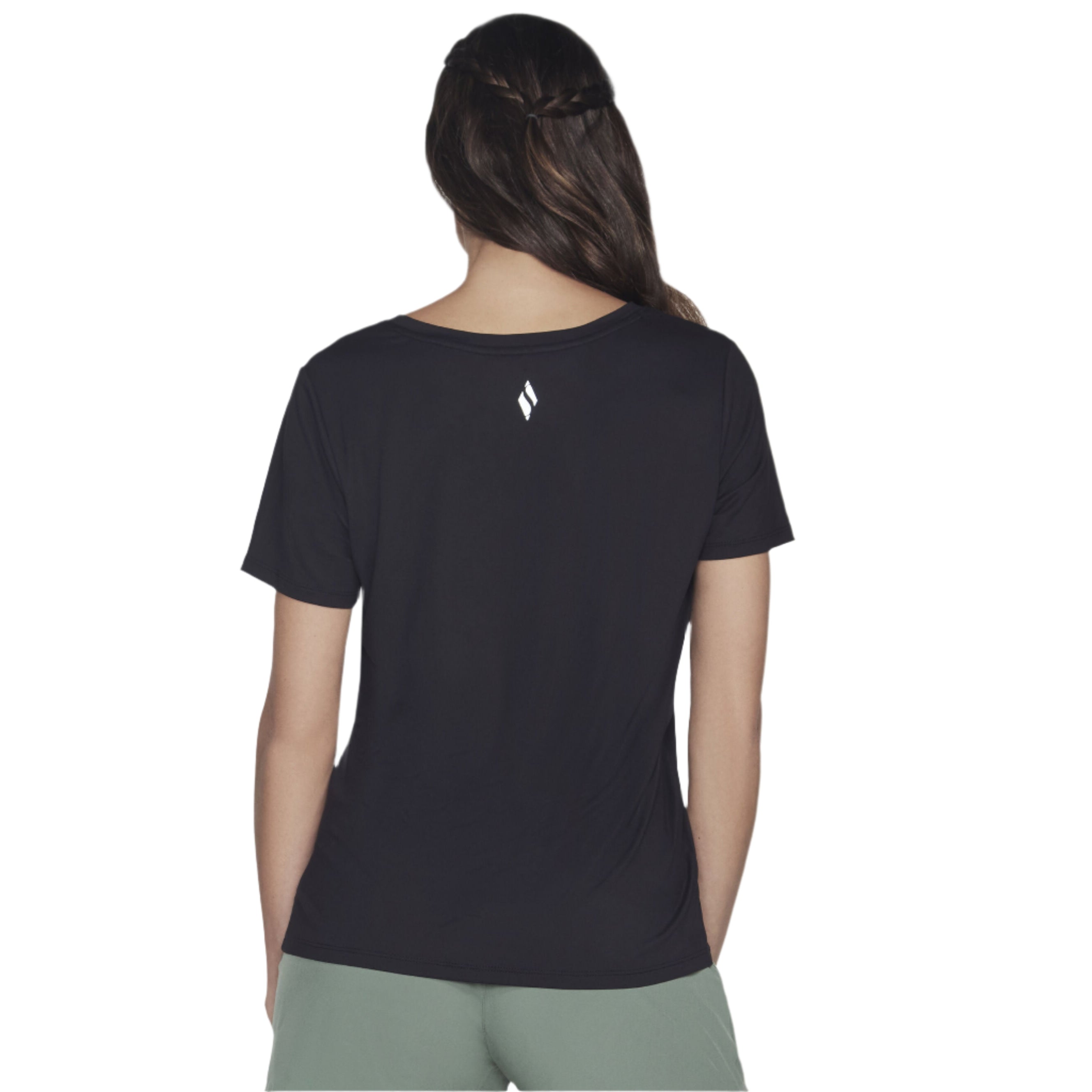 Womens Go Dri Serene V-Neck (Black)
