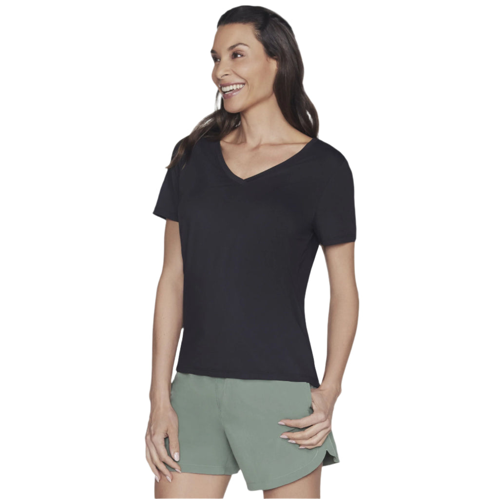 Womens Go Dri Serene V-Neck (Black)