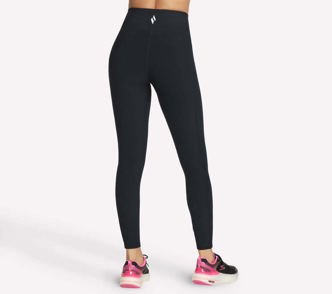 Womens Go Flex Rib Full Length HW Legging (Black)