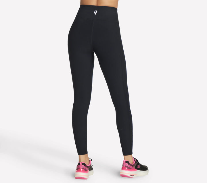 Womens Go Flex Rib Full Length HW Legging (Black)