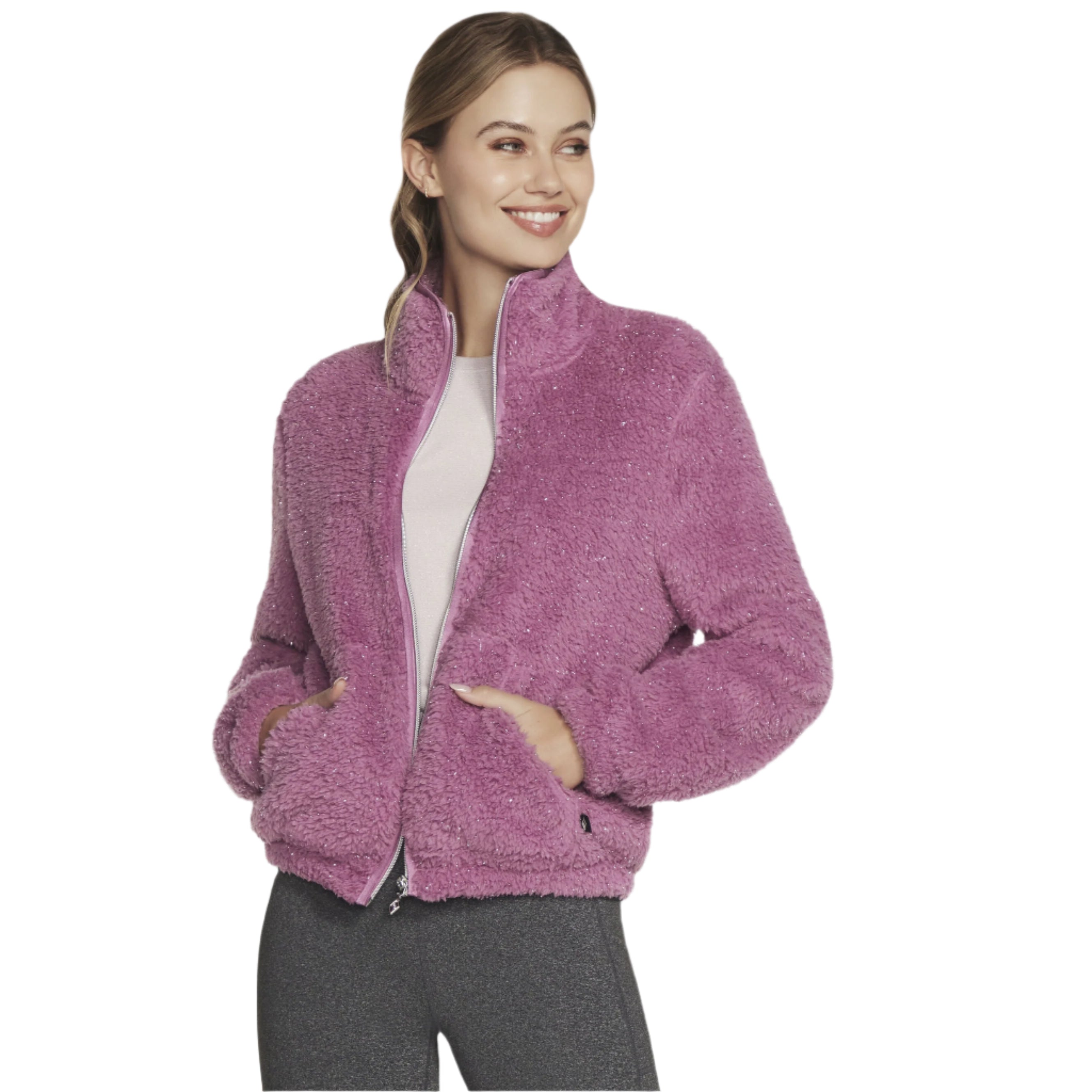 Womens GoShine Sherpa Fleece (Light Mauve)