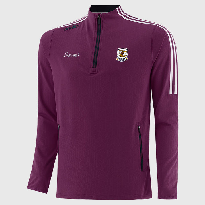 Kids Galway Hydra Half Zip Top (Maroon/Marine/White)