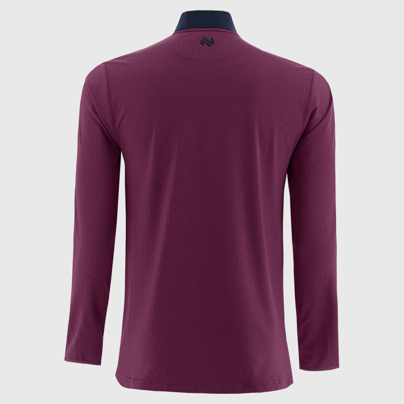 Kids Galway Hydra Half Zip Top (Maroon/Marine/White)
