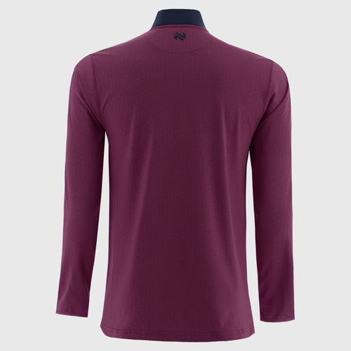 Adults Galway Hydra Half Zip Top (Maroon/Marine/White)