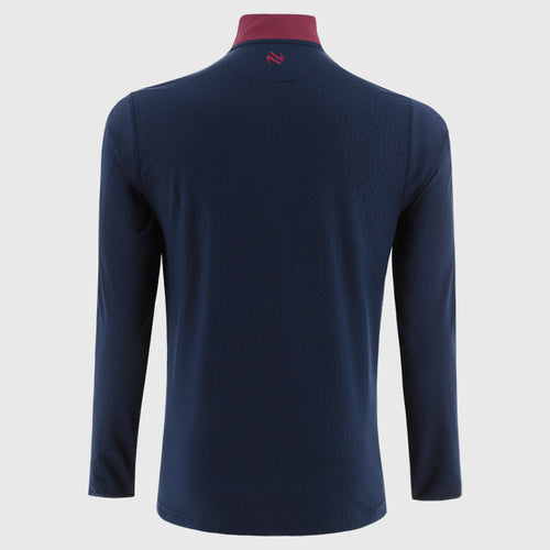 Adults Galway Hydra Half Zip Top (Marine/Maroon/White)