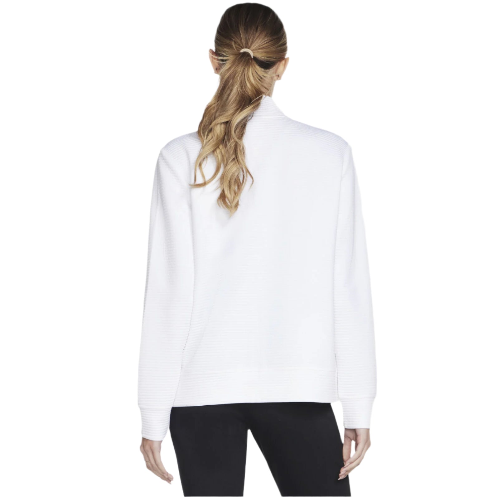 Womens Hoodless Hoodie GoWalk Full-Zip Jacket (White)