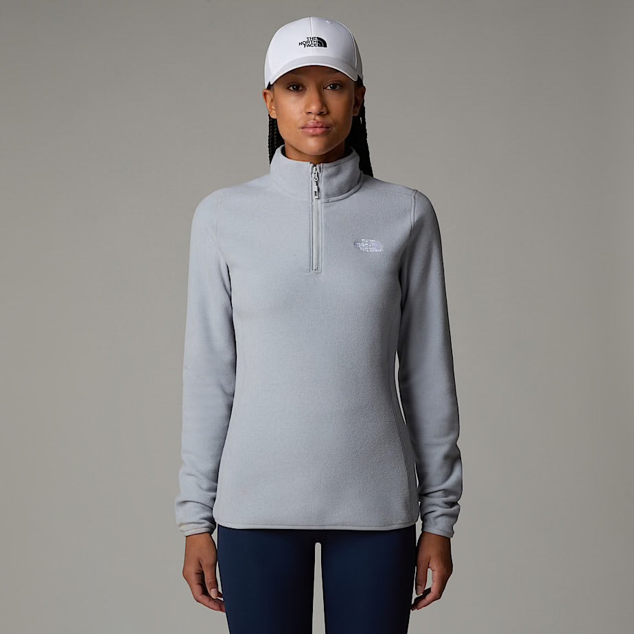 Womens 100 Glacier 1/4 Zip (Light Grey)
