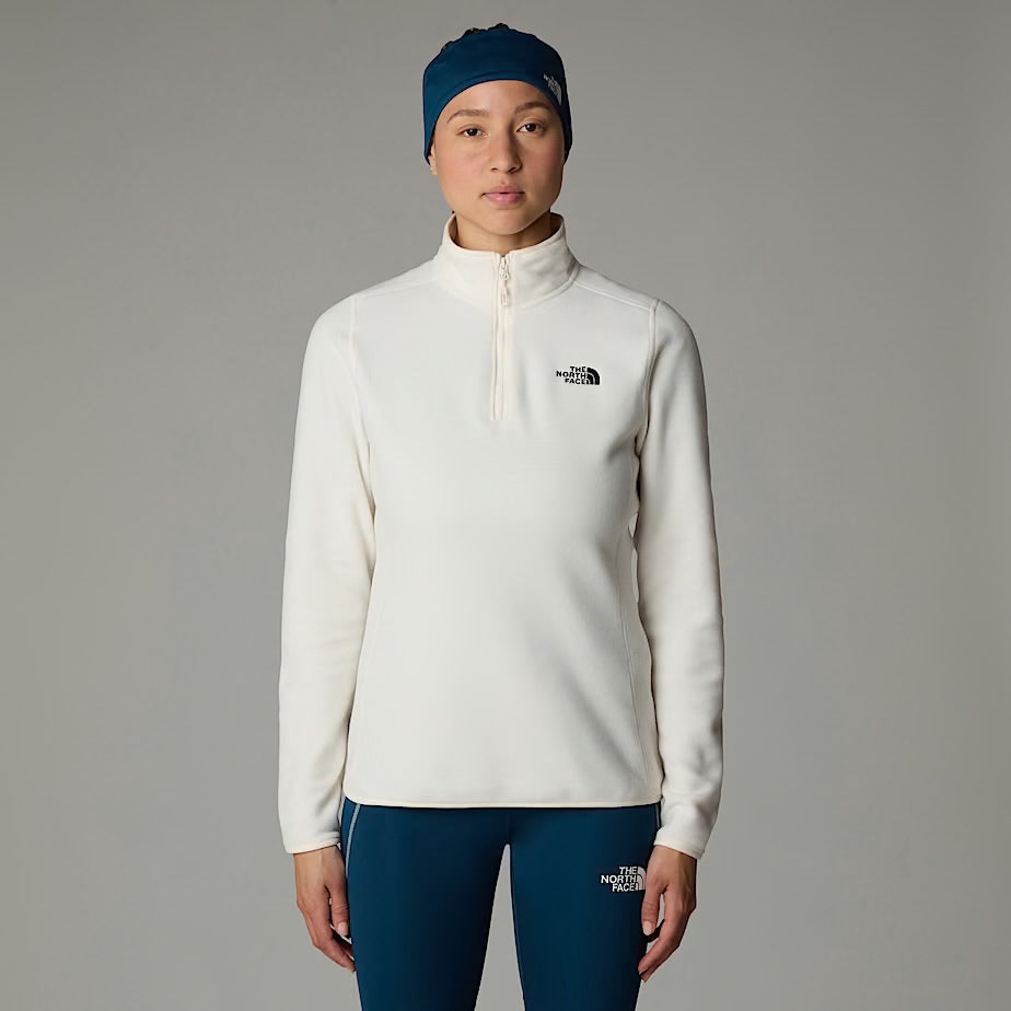 Womens 100 Glacier 1/4 Zip (White Dune)