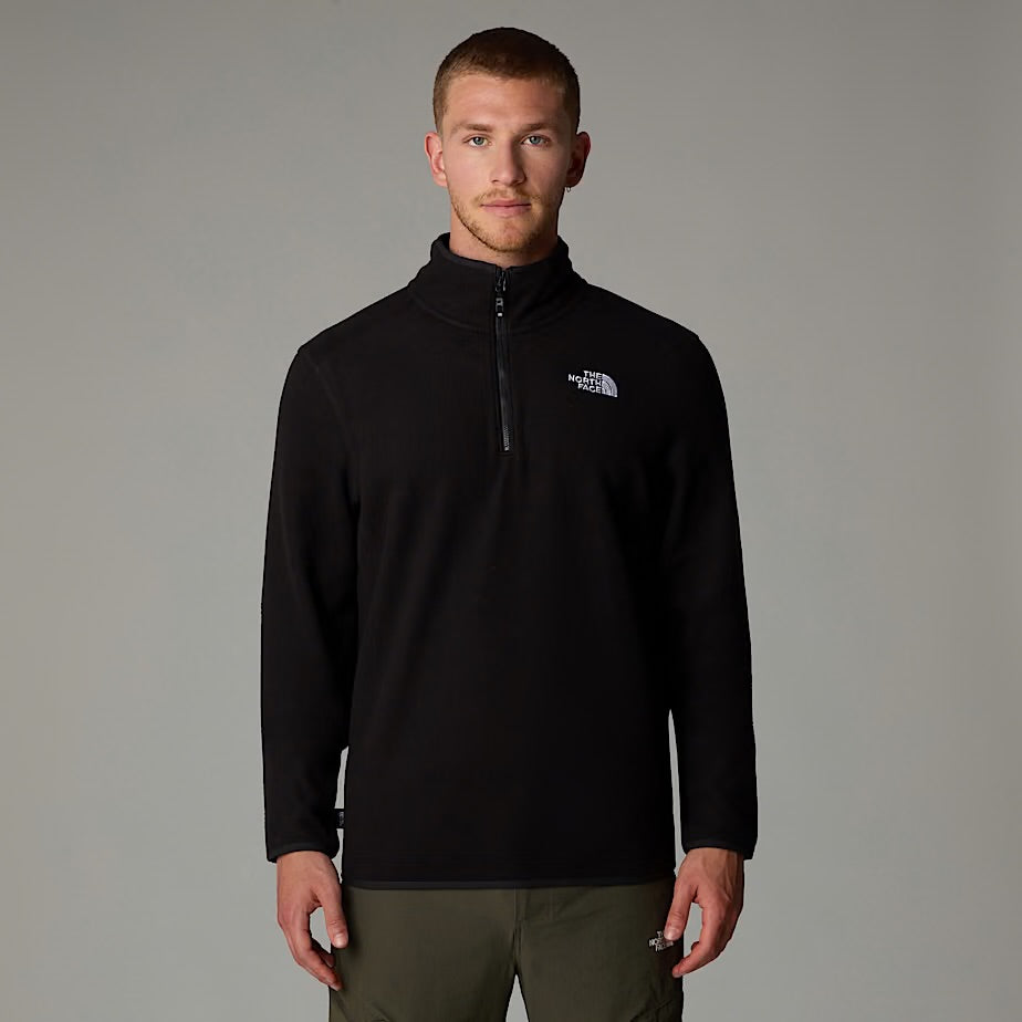 Mens 100 Glacier 1/4 Zip Fleece (TNF Black)