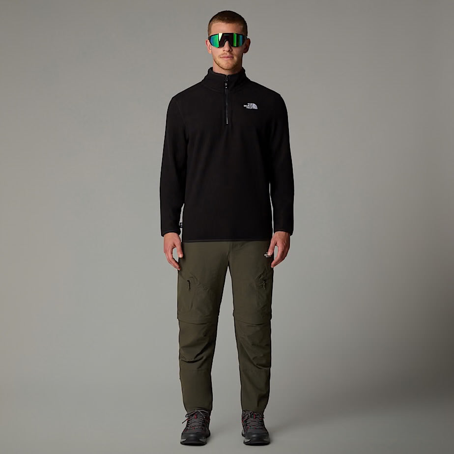 Mens 100 Glacier 1/4 Zip Fleece (TNF Black)
