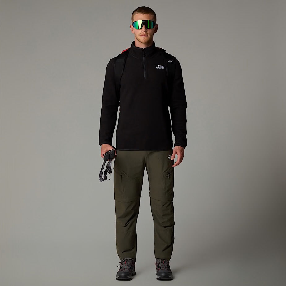 Mens 100 Glacier 1/4 Zip Fleece (TNF Black)