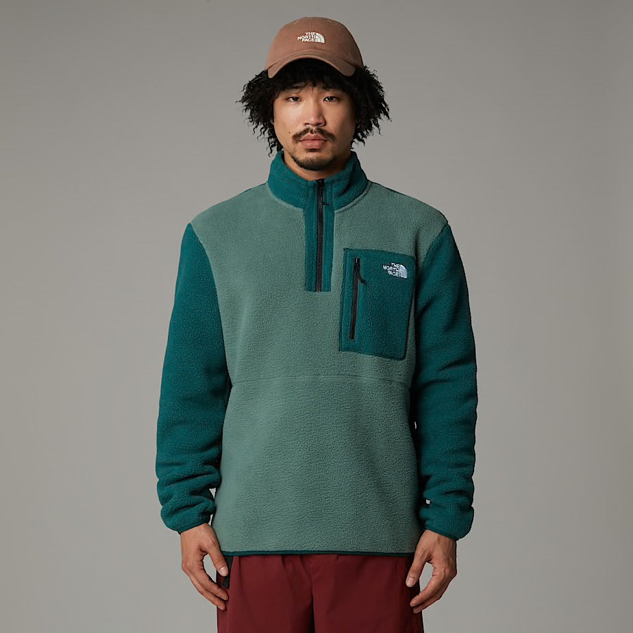 Mens Yumiori 1/4 Zip (Deep Nori-Duck Green/Black)