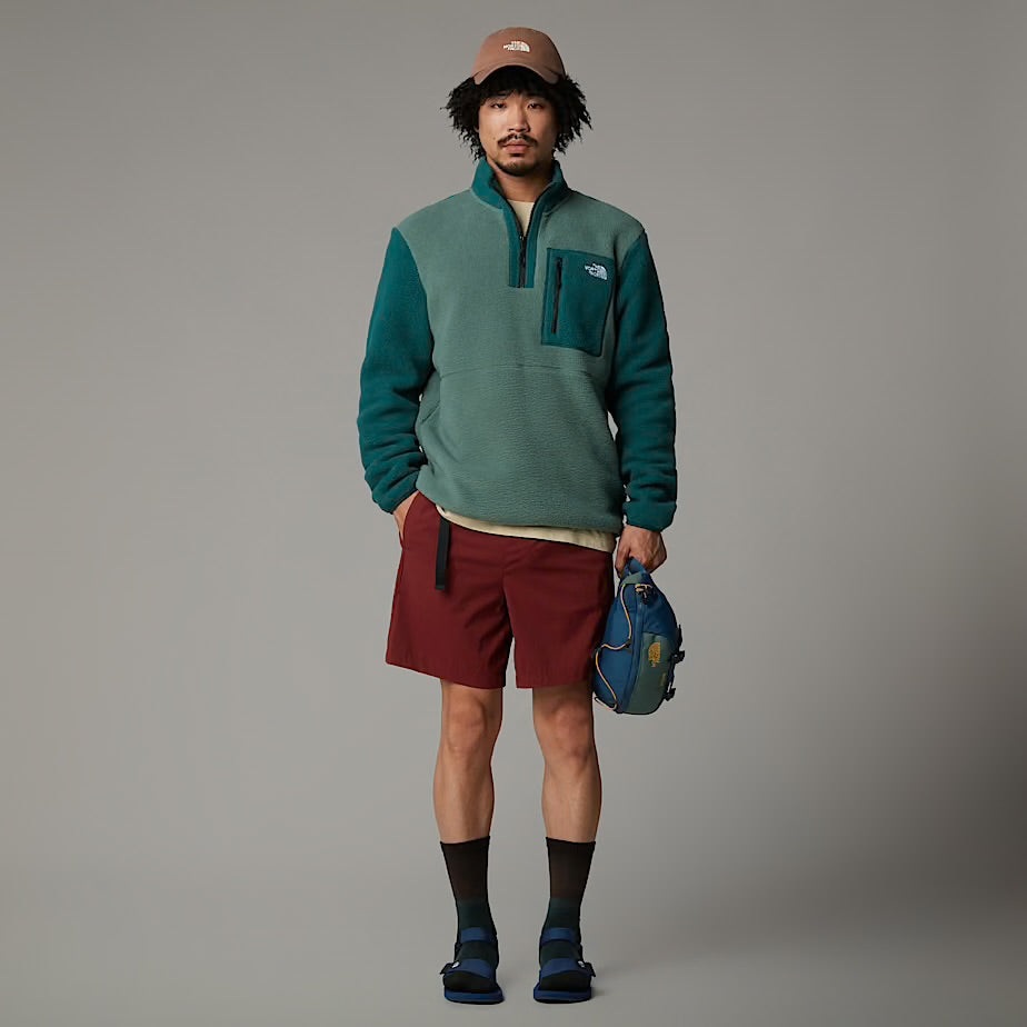 Mens Yumiori 1/4 Zip (Deep Nori-Duck Green/Black)