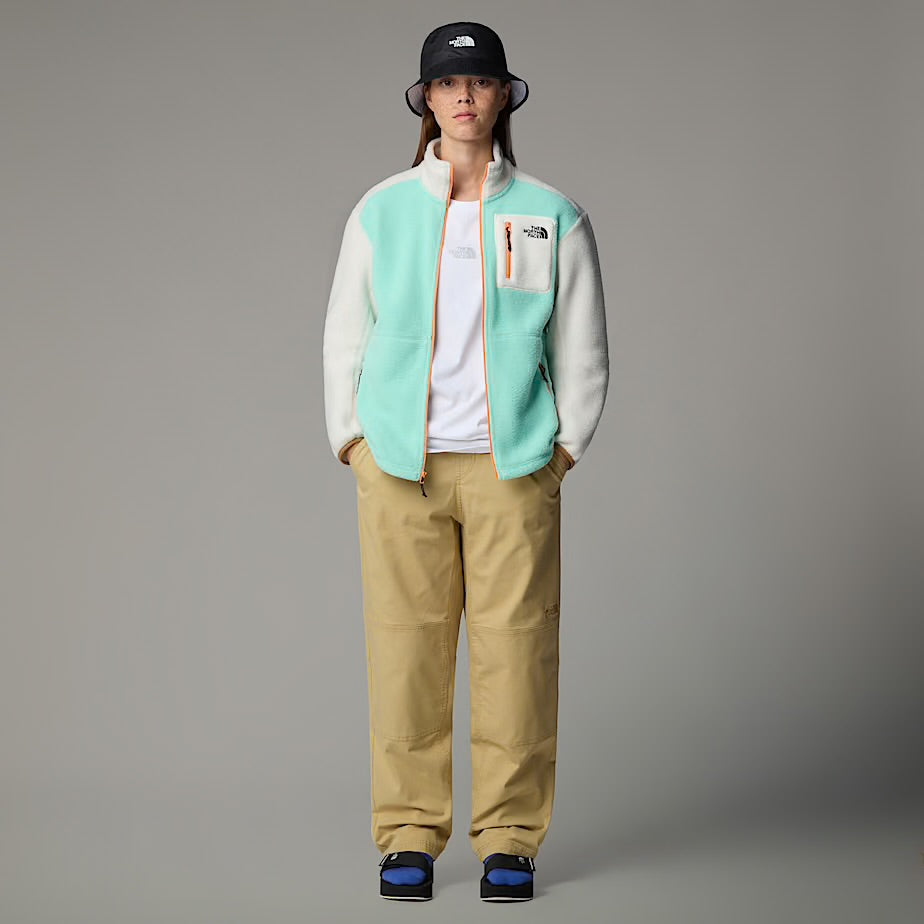 Womens Yumiori Full-Zip Fleece (Bright Foam/White Dune/Papaya)