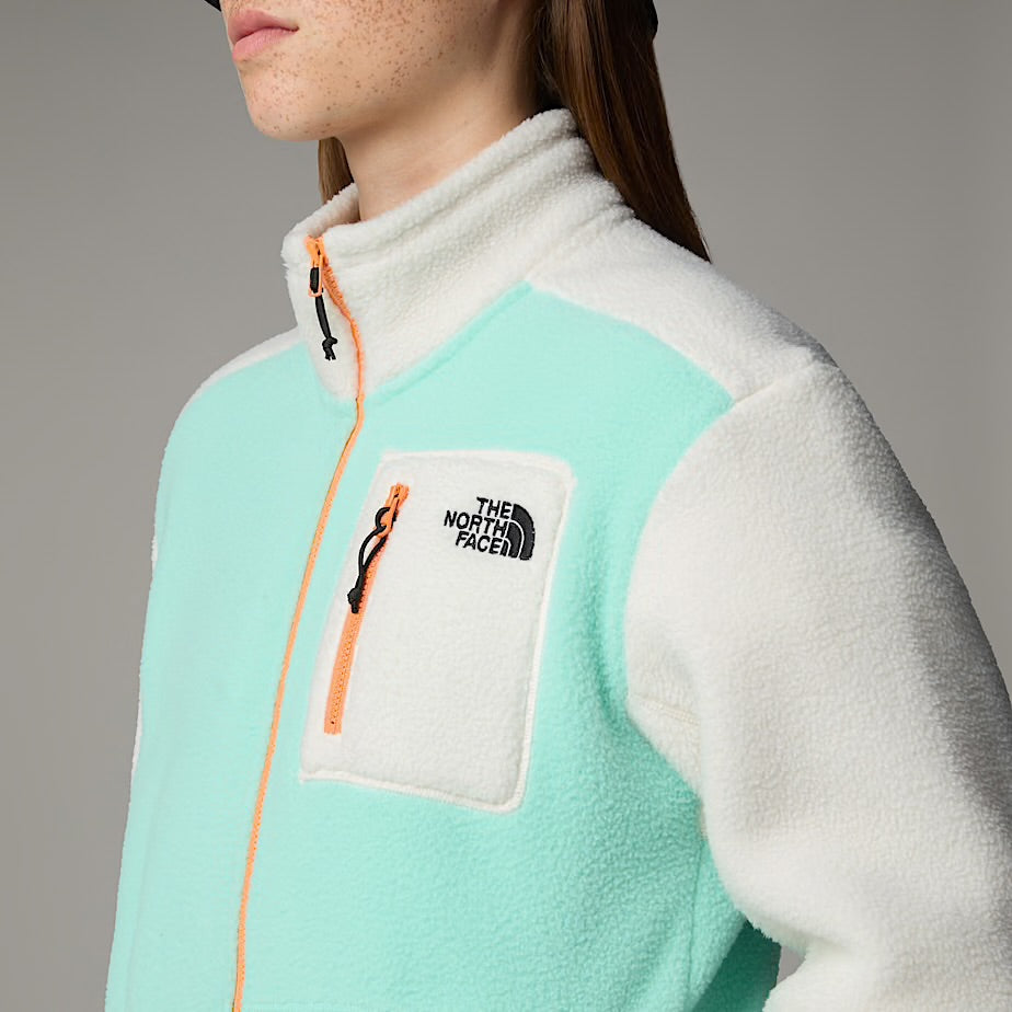 Womens Yumiori Full-Zip Fleece (Bright Foam/White Dune/Papaya)