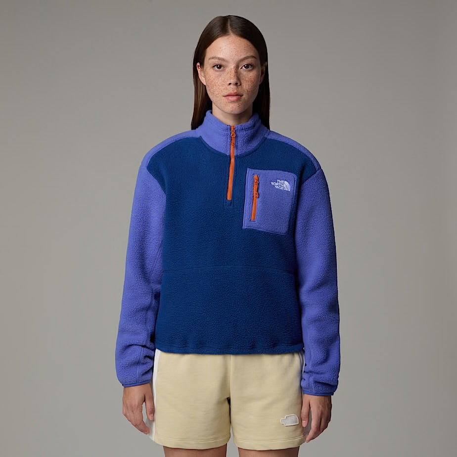 Womens Yumiori 1/4 Zip Fleece (Estate Blue/Indigo Plum/Iron Bronze)