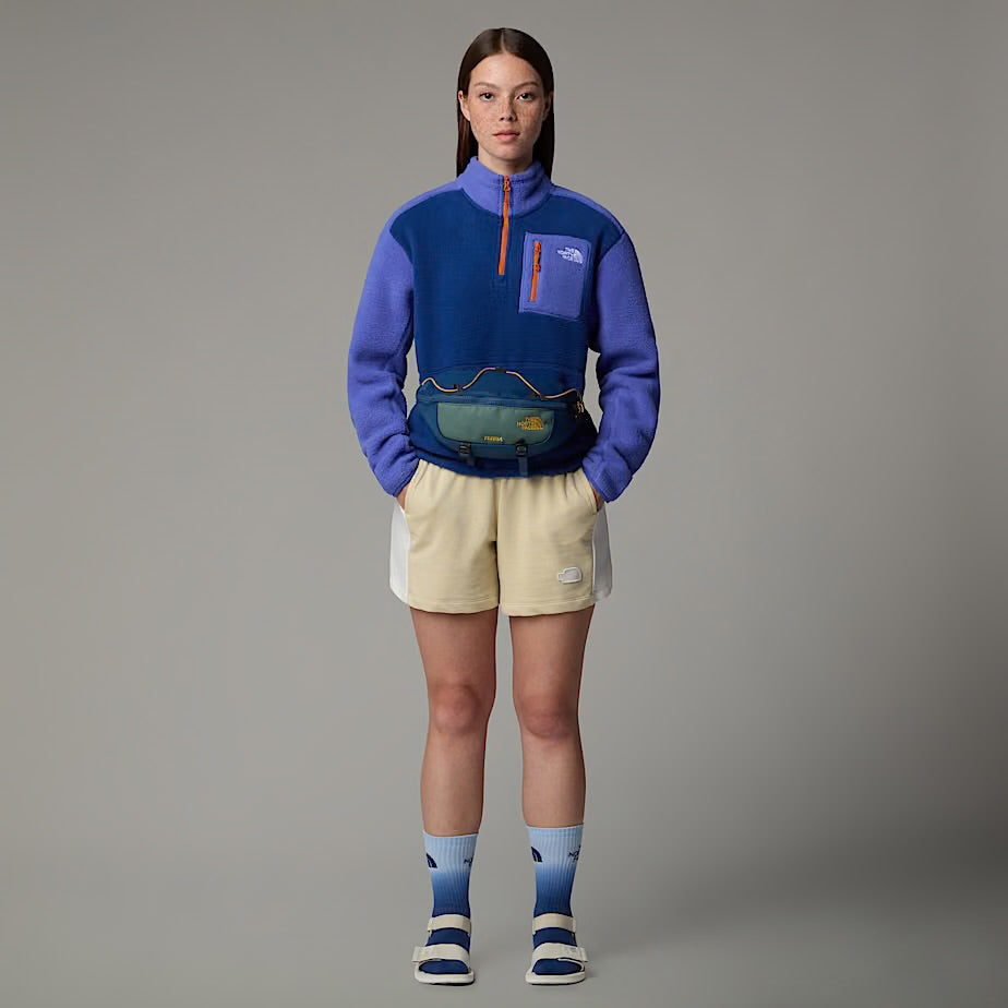 Womens Yumiori 1/4 Zip Fleece (Estate Blue/Indigo Plum/Iron Bronze)