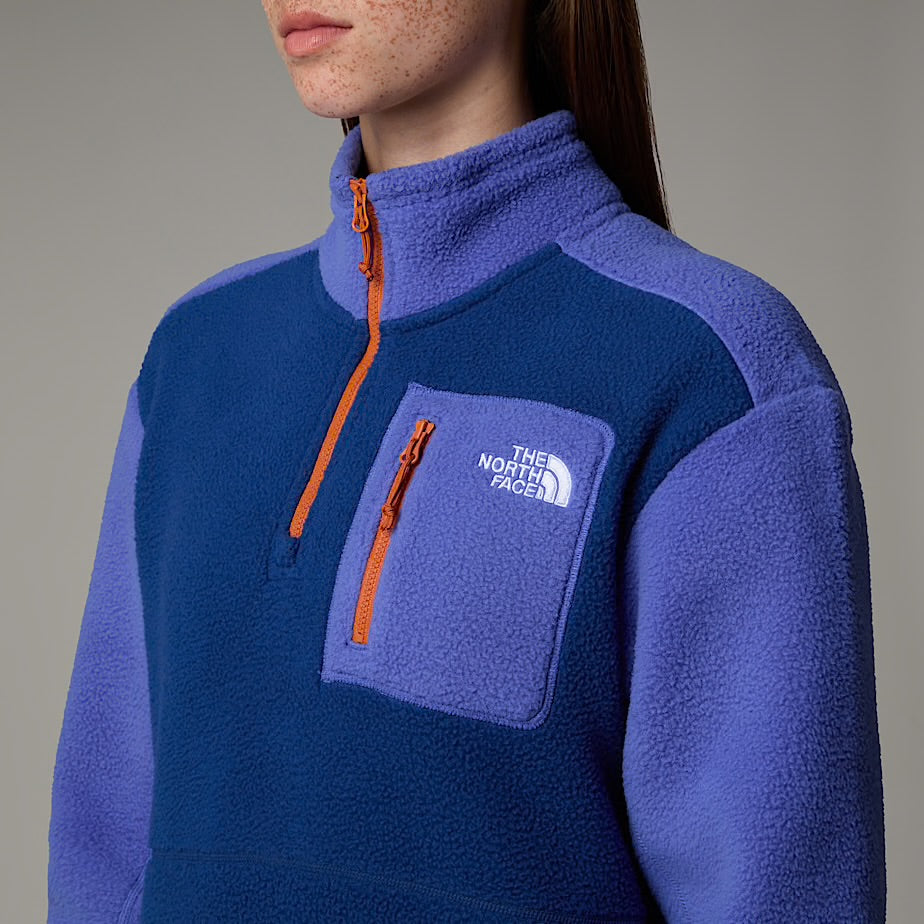 Womens Yumiori 1/4 Zip Fleece (Estate Blue/Indigo Plum/Iron Bronze)