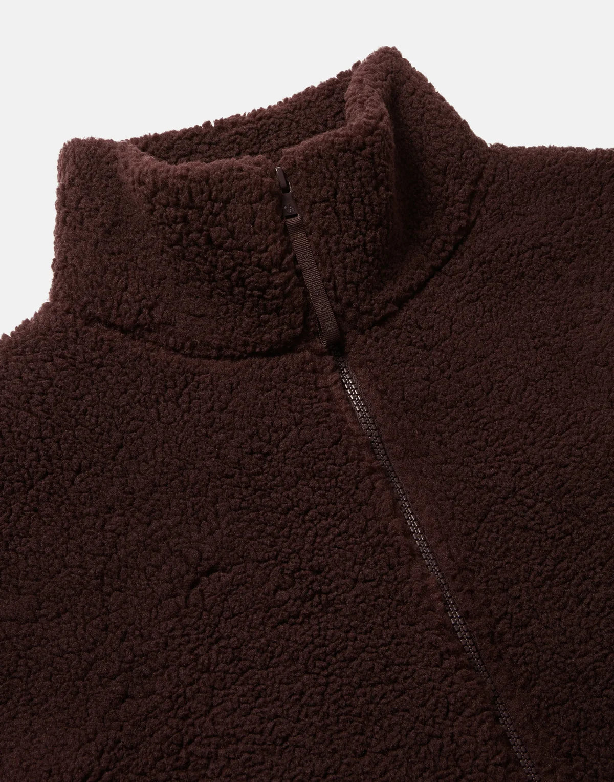 Womens Industry Fleece High Collar Full Zip Jacket (Mocha Bean)