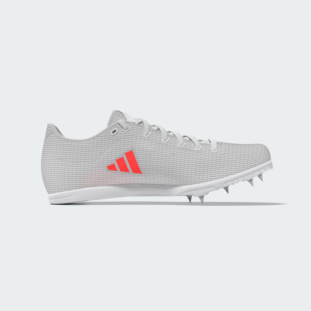 Allroundstar Junior Running Spikes (White/Solar Turbo/Silver Metallic)