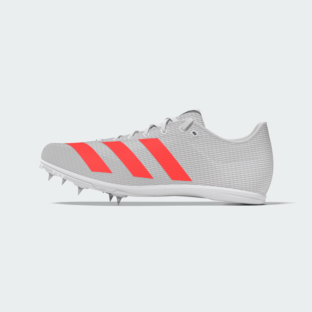 Allroundstar Junior Running Spikes (White/Solar Turbo/Silver Metallic)