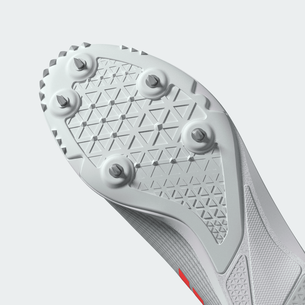 Allroundstar Junior Running Spikes (White/Solar Turbo/Silver Metallic)