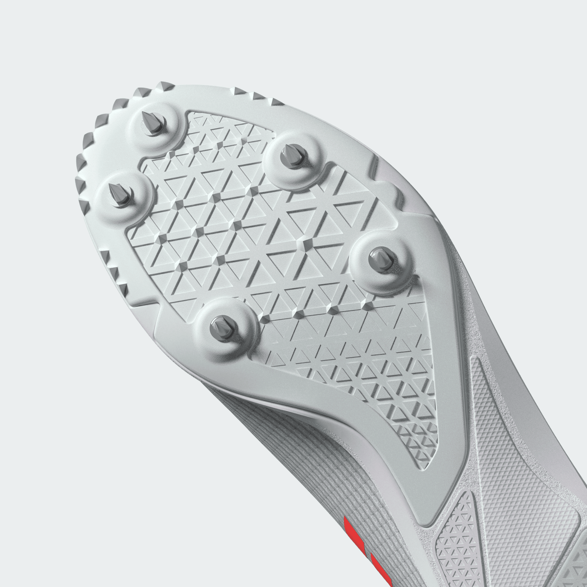 Allroundstar Junior Running Spikes (White/Solar Turbo/Silver Metallic)