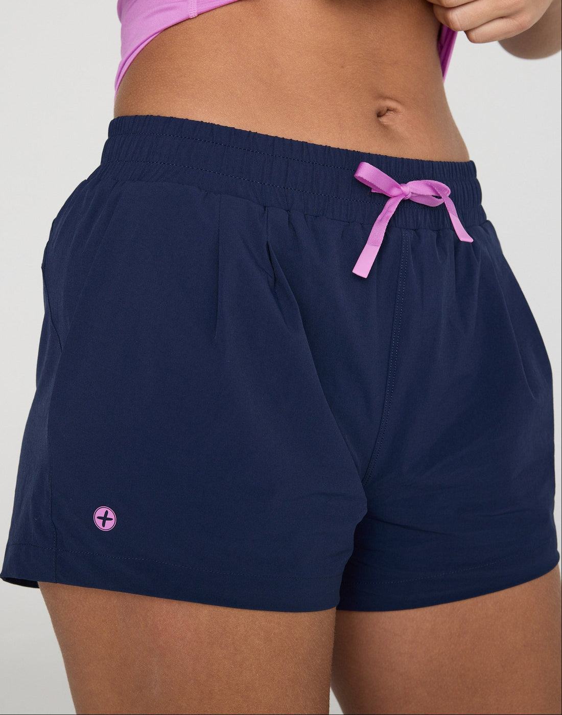 Womens Contender 3" Shorts (Navy/Pink)