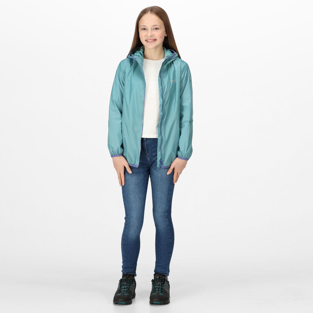 Girls Lever II Waterproof Packaway Jacket (Bristol Blue)