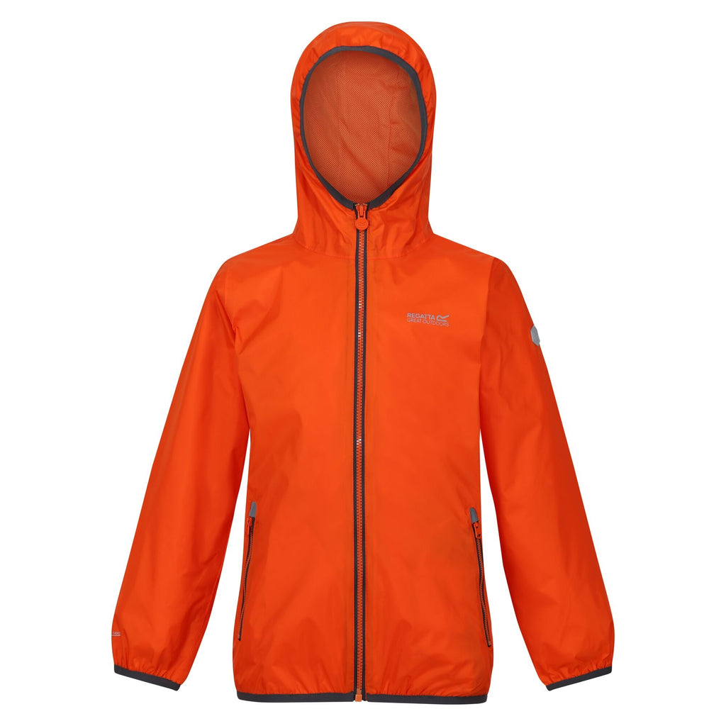 Boys Lever II Waterproof Packaway Jacket (Blaze Orange)