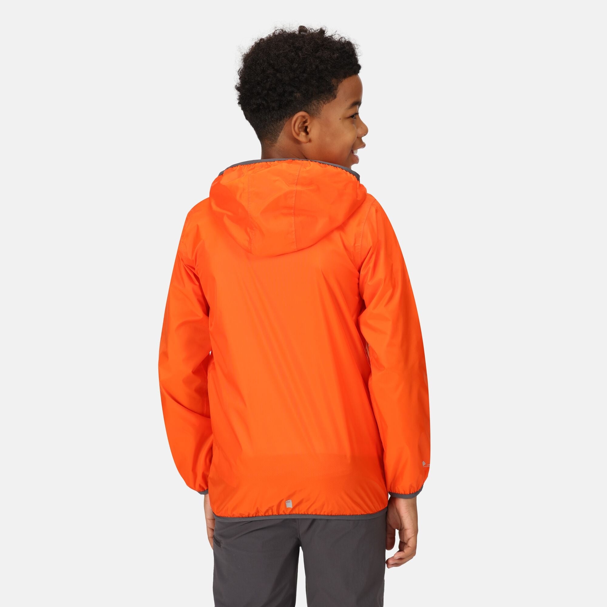 Boys Lever II Waterproof Packaway Jacket (Blaze Orange)