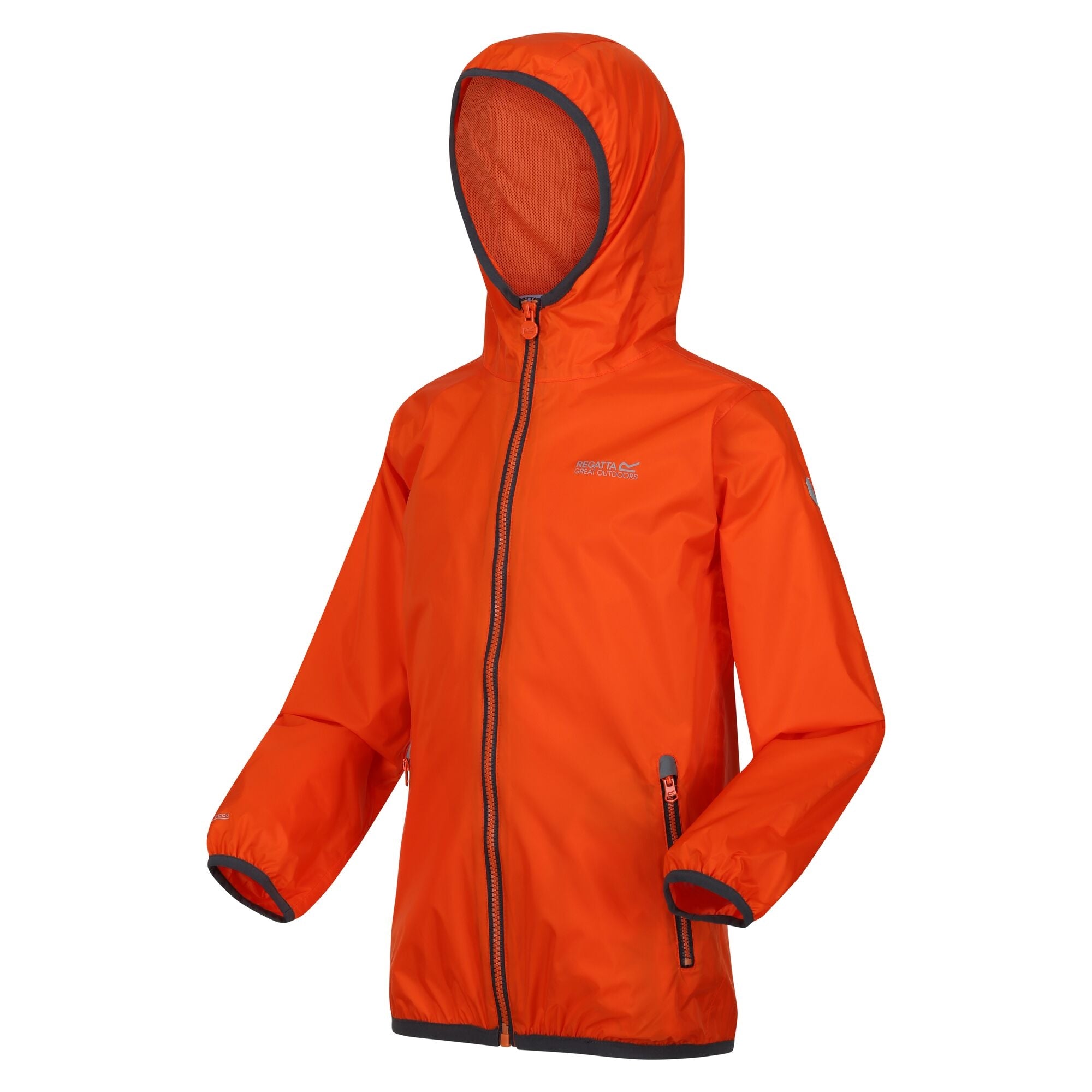 Boys Lever II Waterproof Packaway Jacket (Blaze Orange)