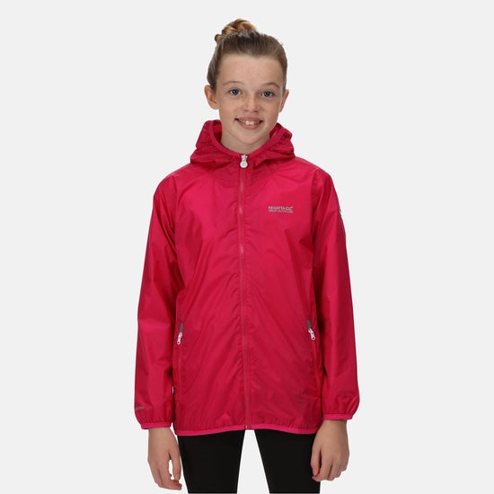 Girls Lever II Waterproof Packaway Jacket (Pink Potion)