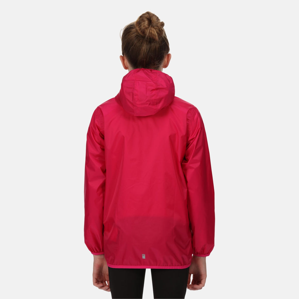 Girls Lever II Waterproof Packaway Jacket (Pink Potion)