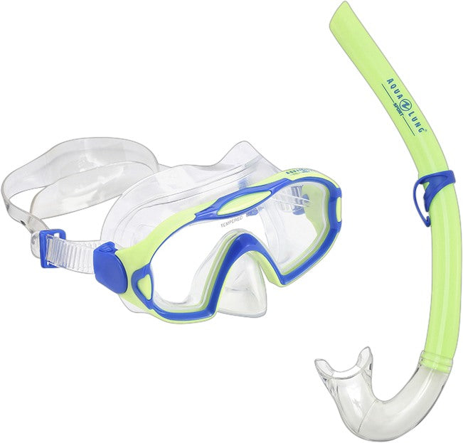 Meerkat Junior Mask & Snorkel Set (Green/Blue)