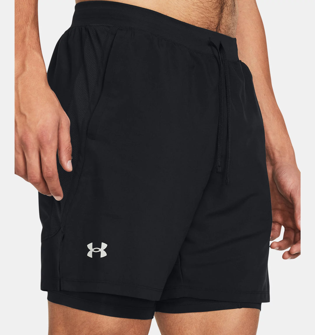 Mens Launch 7" 2-in-1 Short (Black)