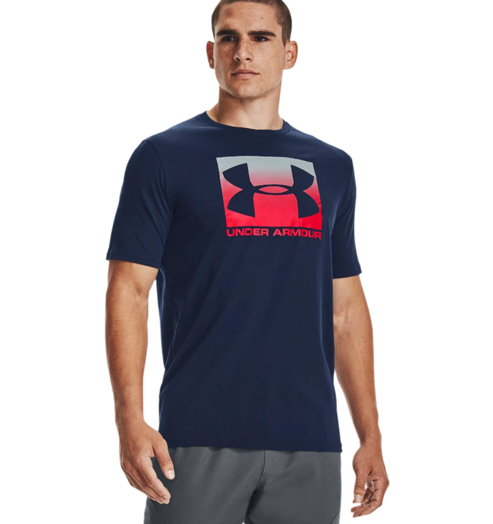 Mens Boxed Sportsyle T-Shirt (Navy/Red)