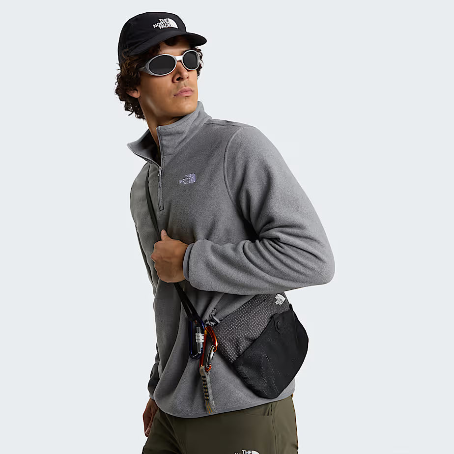 Mens Glacier 1/4 Zip Fleece (Mid Heather Grey)