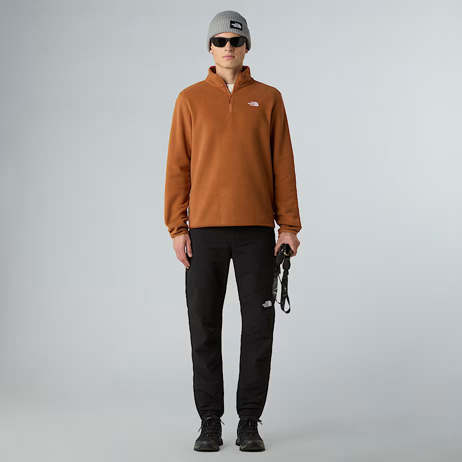Mens 100 Glacier 1/4 Zip (Burnt Umber)