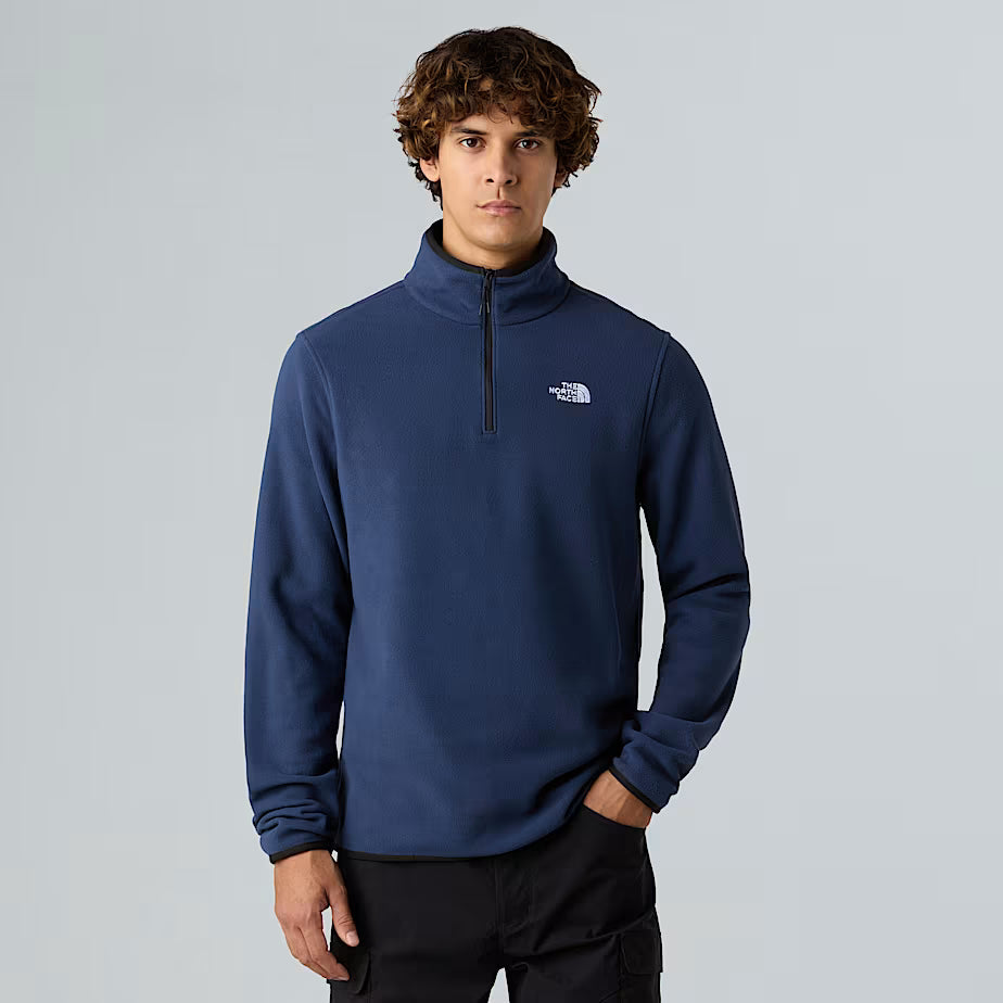 Mens 100 Glacier 1/4 Zip Fleece (Summit Navy)