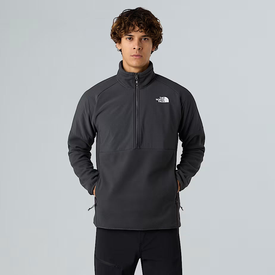 Mens Glacier Heavyweight 1/2 Zip (Asphalt Grey/TNF Black)