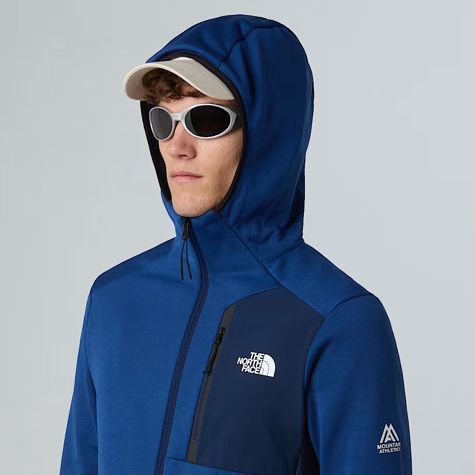 Mens Mountain Athletics Full-Zip Hooded Fleece (Estate Blue/Summit Navy)
