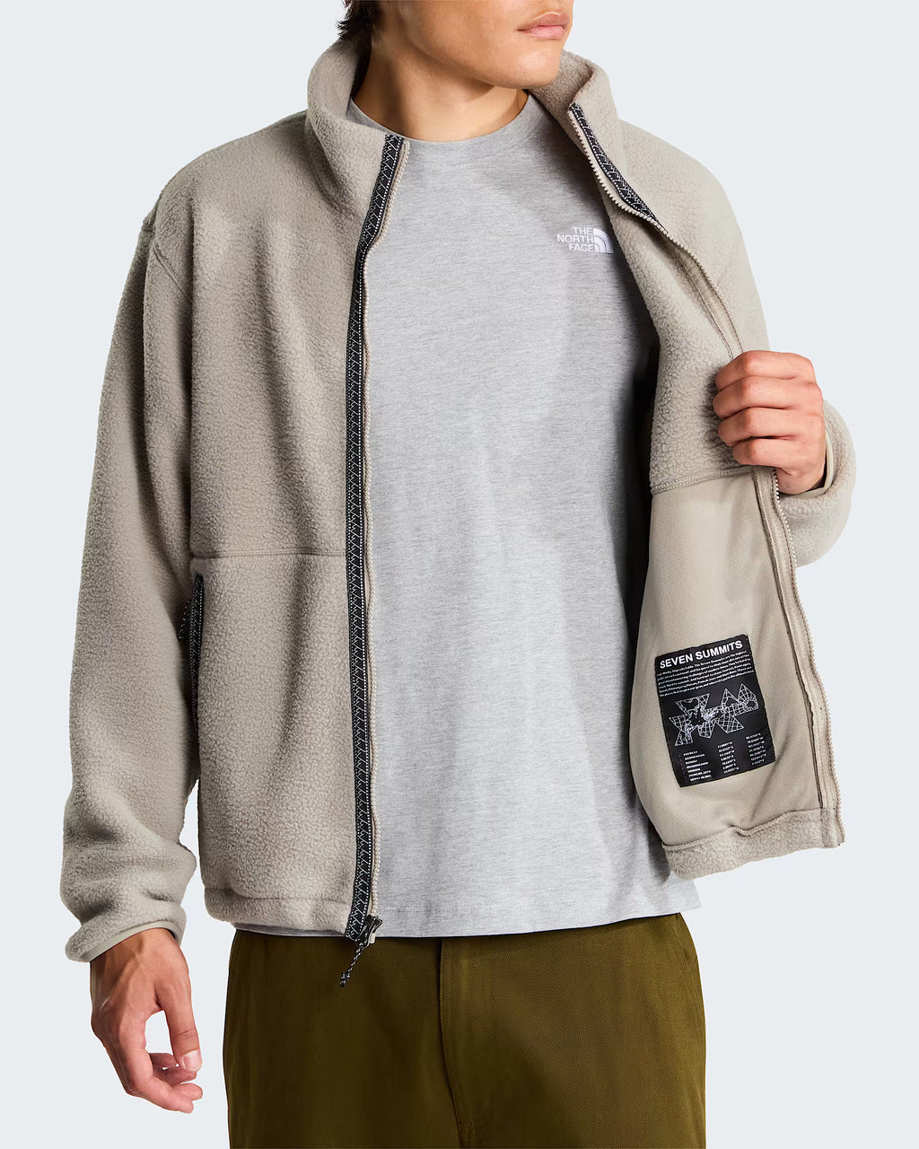 Mens Fleeski Full Zip Fleece (Stone Slab)
