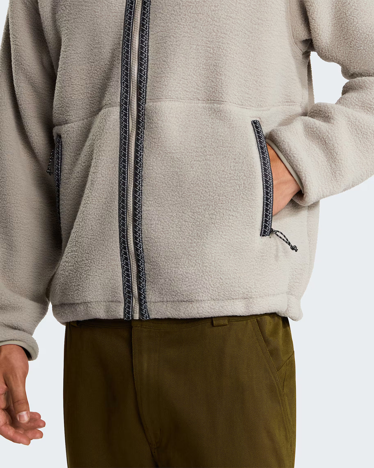 Mens Fleeski Full Zip Fleece (Stone Slab)